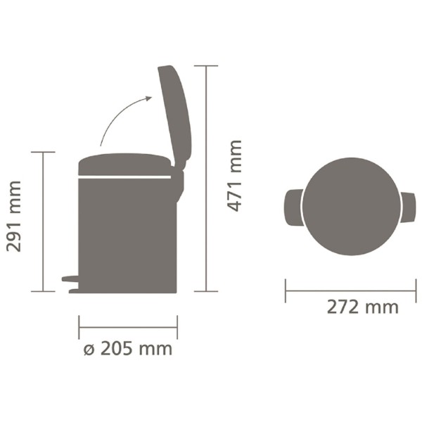 Фото - Бак для сміття з педаллю Brabantia Pedal Bin 5 л 112645