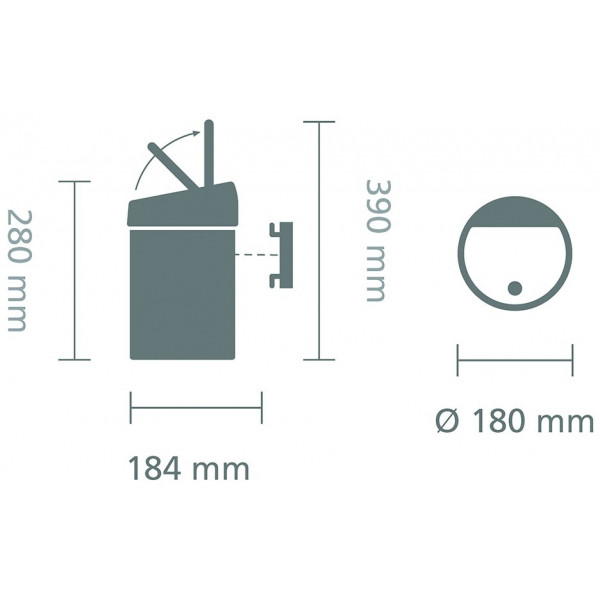 Фото - Бак для сміття Brabantia Touch Bin 3 л 304668