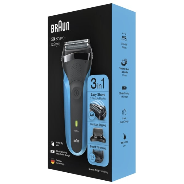Фото - Бритва Braun Series 3 310BT Black/Blue