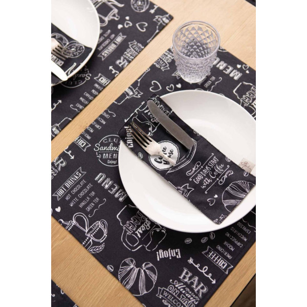 Фото - Чохол для столових приборів Прованс Breakfast black 24х10 см (039661)