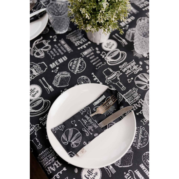 Фото - Чохол для столових приборів Прованс Breakfast black 24х10 см (039661)
