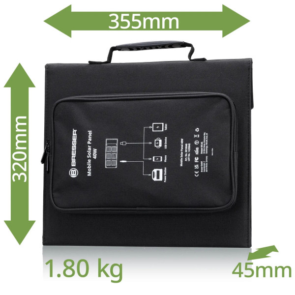 Фото - Портативная солнечная панель Bresser Mobile Solar Charger 40 Watt USB DC (3810040)