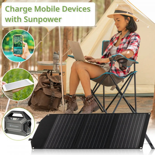 Фото - Портативна сонячна панель Bresser Mobile Solar Charger 60 Watt USB DC (3810050)