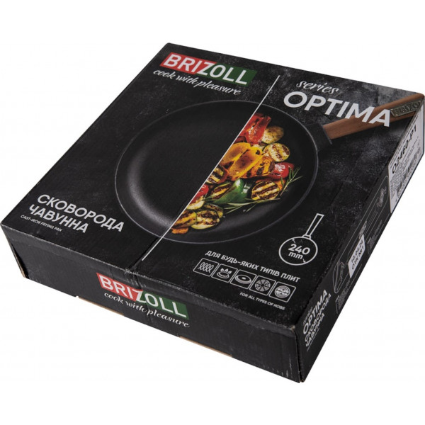 Фото - Сковорода универсальная Brizoll O2460-P1 Optimа-Black 240 х 60 мм