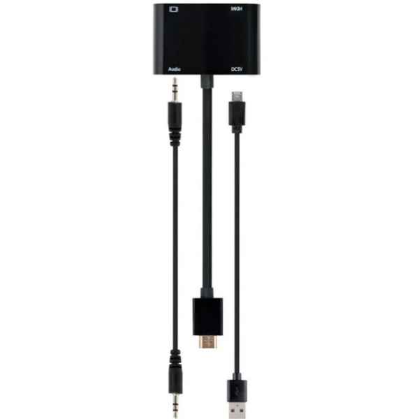Фото - Переходник Cablexpert HDMI-HDMI/VGA+3,5 0.15m (A-HDMIM-HDMIFVGAF-01)