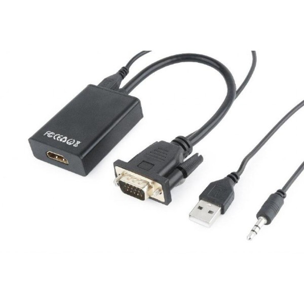 Фото - Переходник Cablexpert VGA - HDMI 0.15m Black (A-VGA-HDMI-01) Фото - Переходник Cablexpert VGA - HDMI 0.15m Black (A-VGA-HDMI-01)