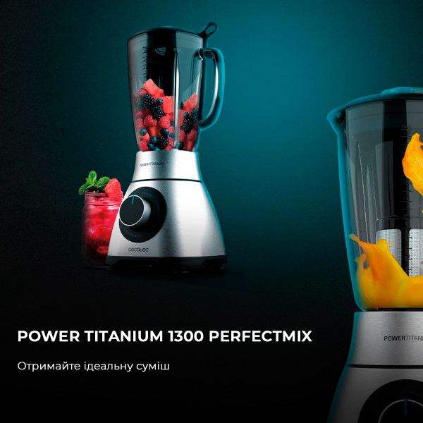 Фото - Блендер стаціонарний Cecotec Power Titanium 1300 PerfectMix Black