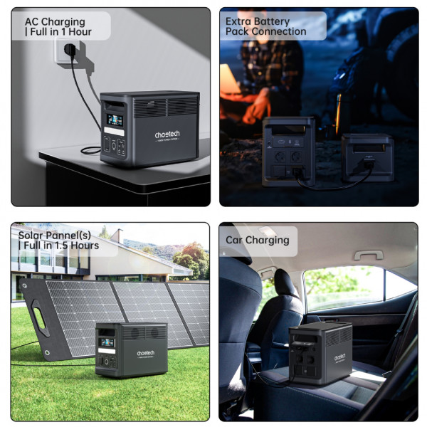 Фото - Зарядная станция универсальная Choetech 1800Вт (BS065-EU-BK)