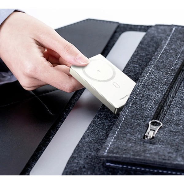 Фото - Батарея мобильная Choetech Magnetic Wireless 10000mAh 20W Beige (B739-CCCWH)