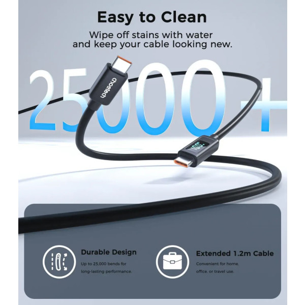 Фото - Кабель Choetech PD100W USB-C to USB-C 1.8m (XCC-1063)