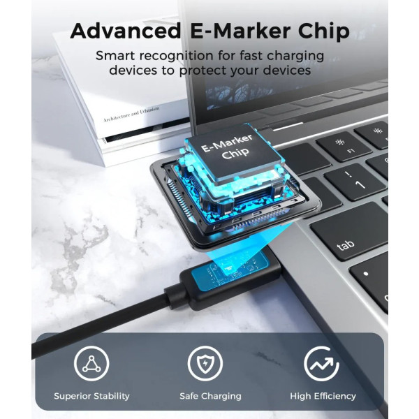 Фото - Кабель Choetech PD100W USB-C to USB-C 1.8m (XCC-1063)