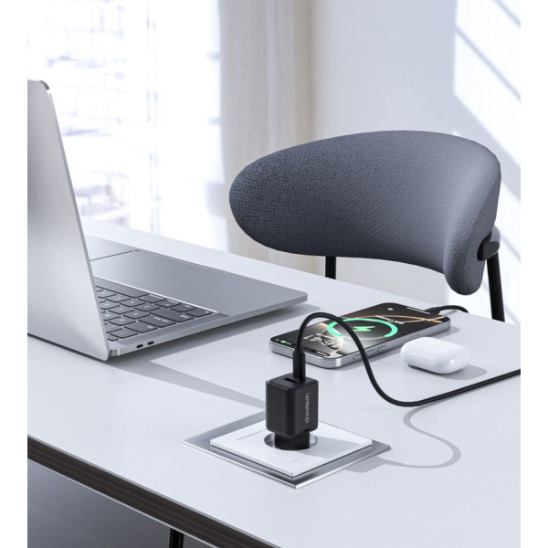 Фото - Сетевое зарядное устройство Choetech USB-A/USB-C 30Вт QC3.0/PD/PPS (PD5012-EU-BK)