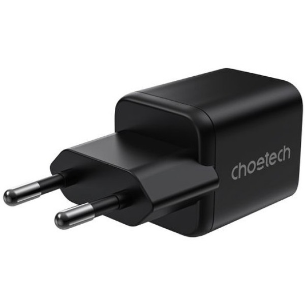Фото - Сетевое зарядное устройство Choetech USB-A/USB-C 30Вт QC3.0/PD/PPS (PD5012-EU-BK)