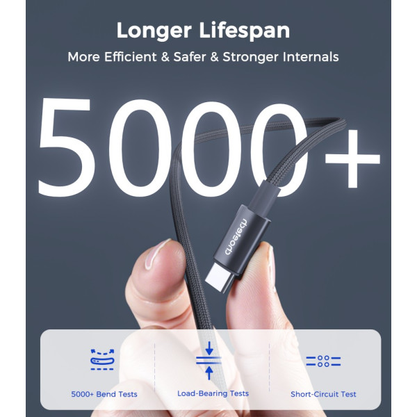 Фото - Кабель Choetech USB-C to USB-C 1.2m (XCC-1068-GY)