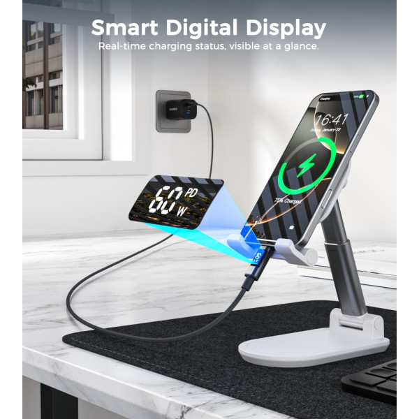 Фото - Кабель Choetech USB-C to USB-C 1.2m (XCC-1068-GY)