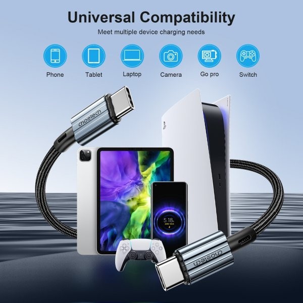 Фото - Кабель Choetech USB 2.0 C-тато/C-тато 1.2m (XCC-1014-BK)