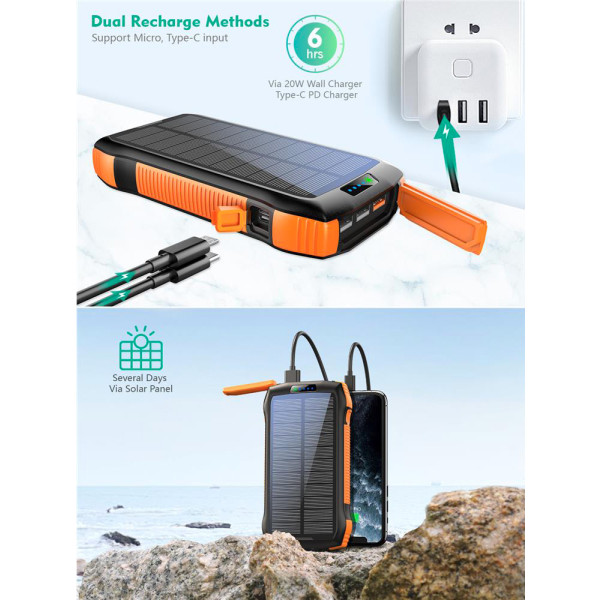 Фото - Батарея мобільна Choetech Wireless 20000mAh 20W Black-Orange (B657-OR)
