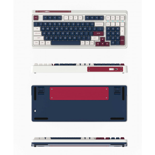 Фото - Клавіатура бездротова ігрова FL ESPORTS CMK98 SAM Metal Heart Kailh MX Cool Mint Three-Mode (CMK98SAM-3767)