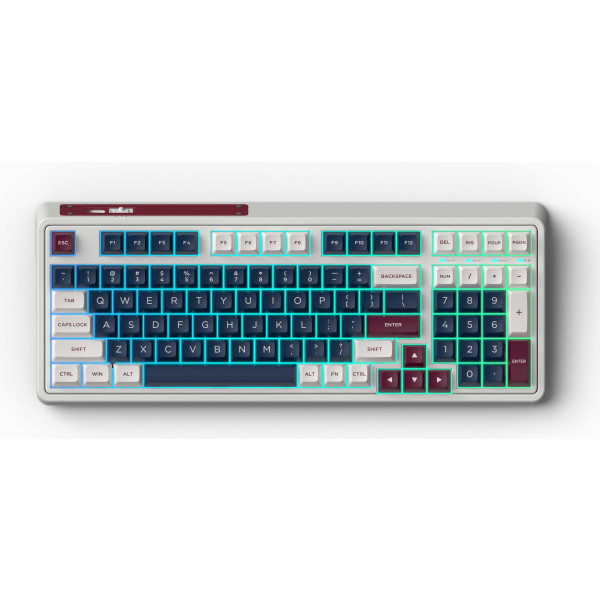 Фото - Клавіатура бездротова ігрова FL ESPORTS CMK98 SAM Metal Heart Kailh MX Cool Mint Three-Mode (CMK98SAM-3767)