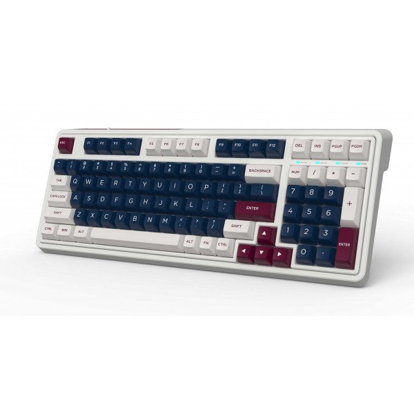 Фото - Клавіатура бездротова ігрова FL ESPORTS CMK98 SAM Metal Heart Kailh MX Cool Mint Three-Mode (CMK98SAM-3767)