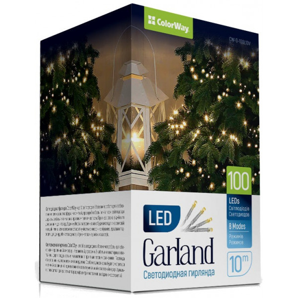 Фото - Гірлянда лінійна Colorway 100LED, 10м, 8 функцій (CW-G-100L10V)