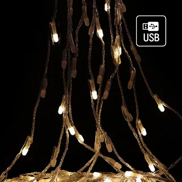 Фото - Гірлянда каскад Colorway 126 9x1.5м теплий колір USB (CW-G-126L91CU)