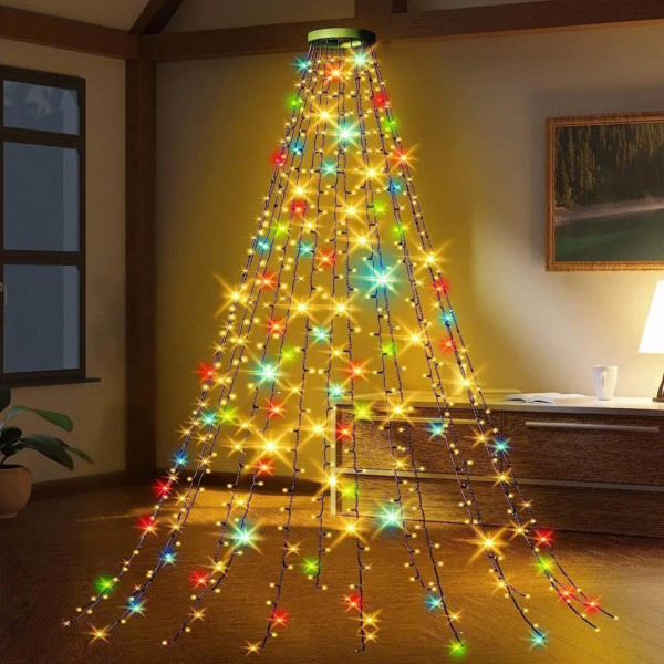 Фото - Уцінка - Гірлянда каскад Colorway 126 9x1.5м різнокольорова USB (CW-G-126L91CUMC)