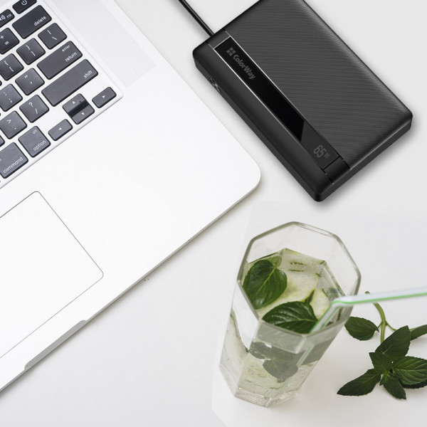 Фото - Батарея мобільна Colorway 20 000 mAh Powerful USB QC3.0 + USB-C Power Delivery 65W Black (CW-PB200LPA3BK-PDD)