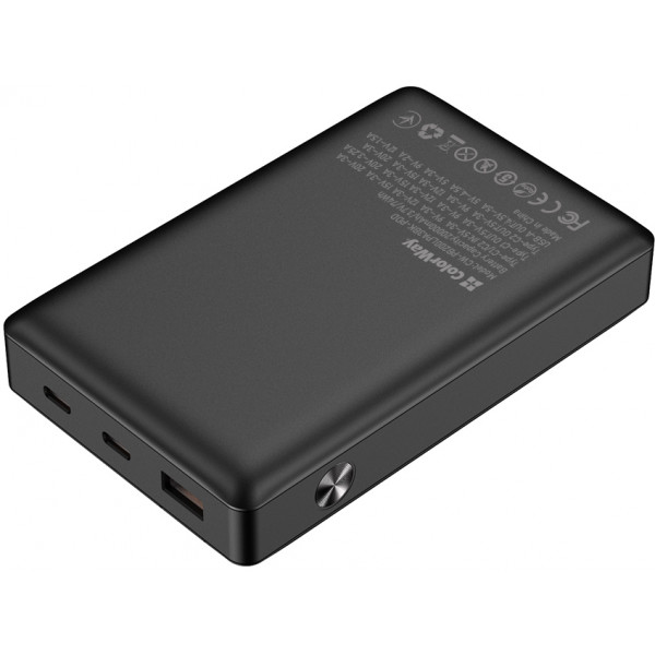 Фото - Батарея мобільна Colorway 20 000 mAh Powerful USB QC3.0 + USB-C Power Delivery 65W Black (CW-PB200LPA3BK-PDD)