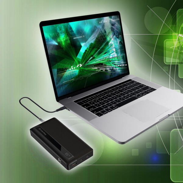 Фото - Батарея мобільна Colorway 20 000 mAh Powerful USB QC3.0 + USB-C Power Delivery 65W Black (CW-PB200LPA3BK-PDD)
