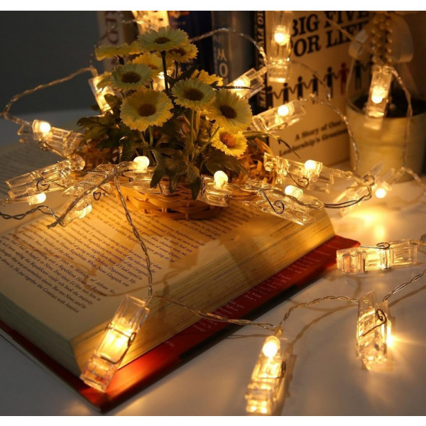 Фото - Гірлянда лінійна Colorway 40LED, 4.2м, з прищіпками для фото (CW-LCP-40L42B)