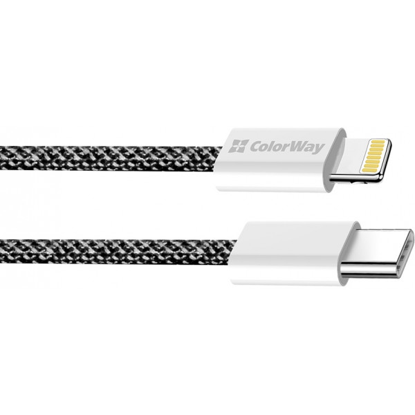 Фото - Кабель Colorway Type-C - Apple Lightning (PD Fast Charging 27W) 1м черный (CW-CBPDCL061-BK)
