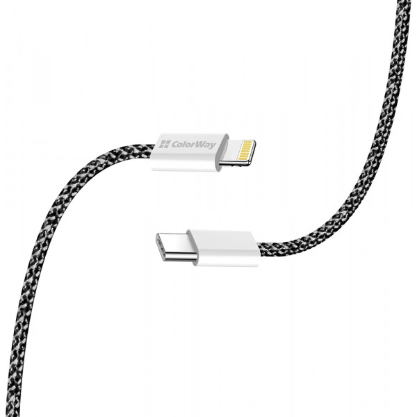 Фото - Кабель Colorway Type-C - Apple Lightning (PD Fast Charging 27W) 1м черный (CW-CBPDCL061-BK)