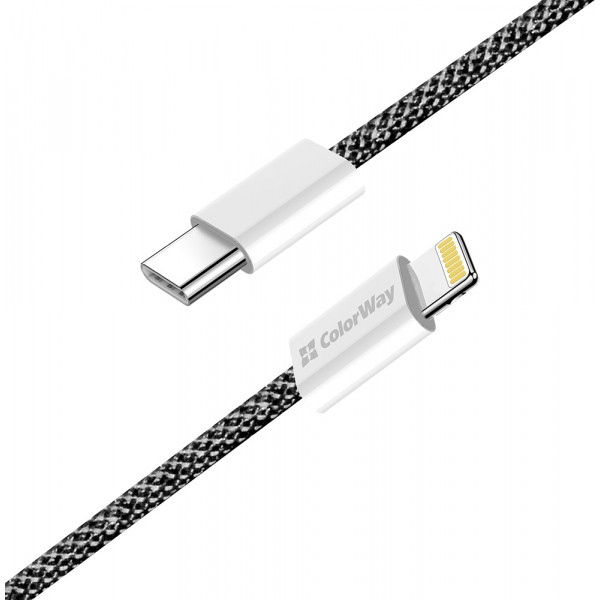 Фото - Кабель Colorway Type-C - Apple Lightning (PD Fast Charging 27W) 1м черный (CW-CBPDCL061-BK)