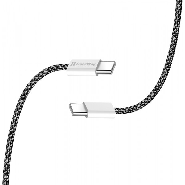 Фото - Кабель Colorway Type-C - Type-C (PD Fast Charging 60W) 3.0А 1м черный (CW-CBPDCC061-BK)