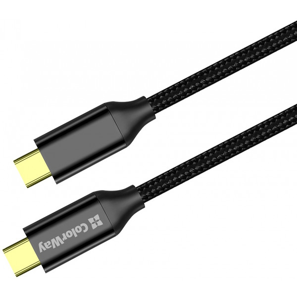 Фото - Кабель Colorway Type-C - Type-C USB3.2 (20Gbps 4K PD100W) Gen2 5А 1м черный (CW-CBPDCC062-BK)