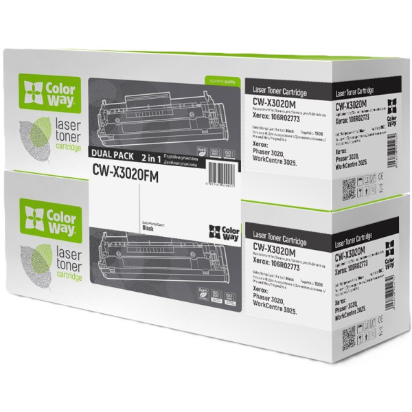 Фото - Картридж для лазерных принтеров/МФУ Colorway Xerox Phaser 3020/WC3025 (106R02773) Dual Pack (CW-X3020FM)