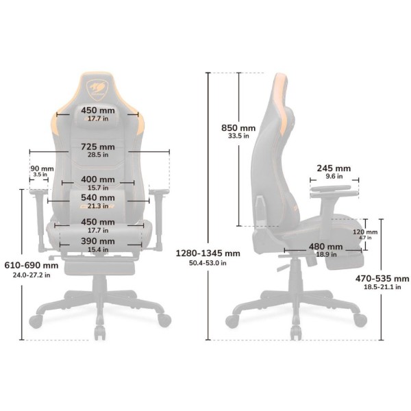 Фото - Крісло для геймерів Cougar ARMOR EVO S