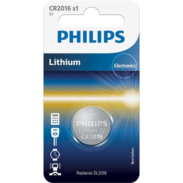 Фото - Батарейка тип CR2016 Philips Lithium CR 2016 BLI 1 (CR2016/01B)
