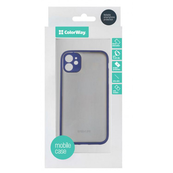 Фото - Чехол для смартфона Colorway Smart Matte для Apple iPhone 11, синий (CW-CSMAI11-BU)