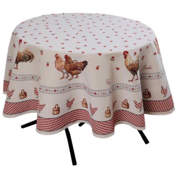 Фото - Скатертина кругла Прованс Гобеленова Добробут D136 см (044414)