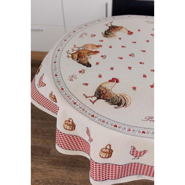 Фото - Скатертина кругла Прованс Гобеленова Добробут D136 см (044414)