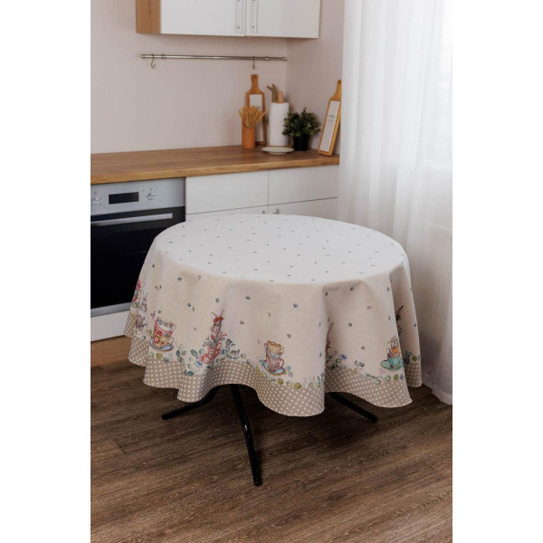 Фото - Скатерть круглая Прованс гобеленовая Очарование D136 см (044020)