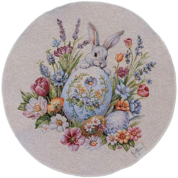 Фото - Салфетка для сервировки Прованс Пасхальная Соцветие D35 см (044134)