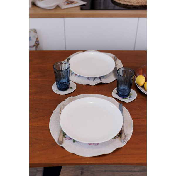 Фото - Салфетка для сервировки Прованс Пасхальная Соцветие D35 см (044134)