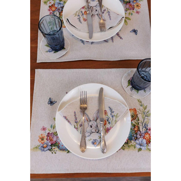 Фото - Салфетка для сервировки Прованс Пасхальная Соцветие D35 см (044134)