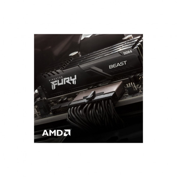 Фото - Память DDR Kingston DDR4 16GB 2666 MHz Fury Beast Black (KF426C16BB/16)