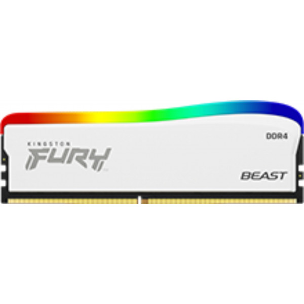 Память DDR Kingston Fury Beast White RGB DDR4 8GB/3200