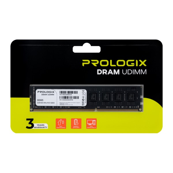 Фото - Память DDR ProLogix DDR3 4GB/1600 (PRO4GB1600D3)