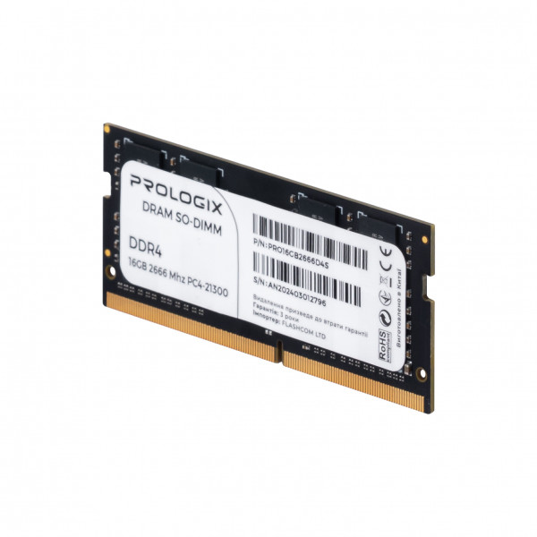 Фото - Память DDR ProLogix SO-DIMM 16GB/2666 DDR4 (PRO16GB2666D4S)